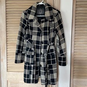 Black and Cream Plaid Jacket